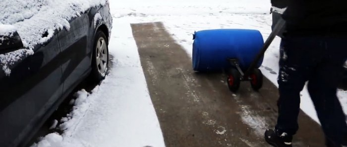 Cách làm máy thổi tuyết từ thùng nhựa