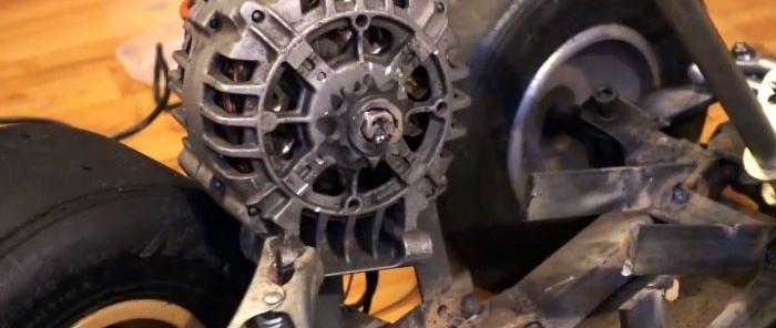 Converting a car generator into a powerful electric motor