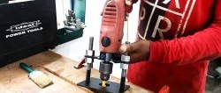 Comment transformer une perceuse en toupie en utilisant un équipement simple