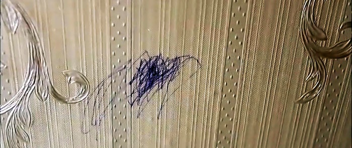 How to remove ballpoint pen marks from wallpaper