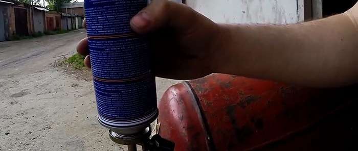 How to refill a gas can from a large propane tank