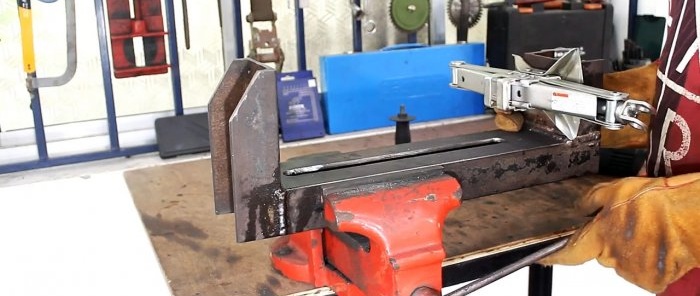 How to make a powerful vice from a diamond screw jack