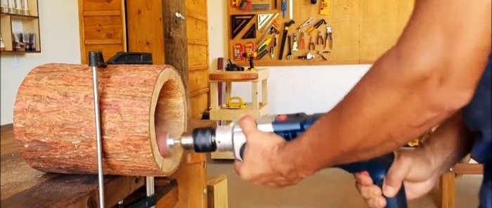 Hvordan lage en brødboks av et stykke tømmerstokk