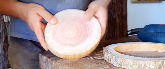 Cómo hacer una caja de pan con un trozo de tronco.