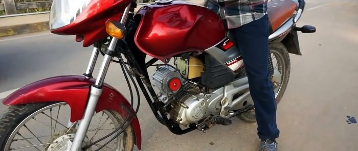 Ako prerobiť ľahký motocykel na elektrický bicykel