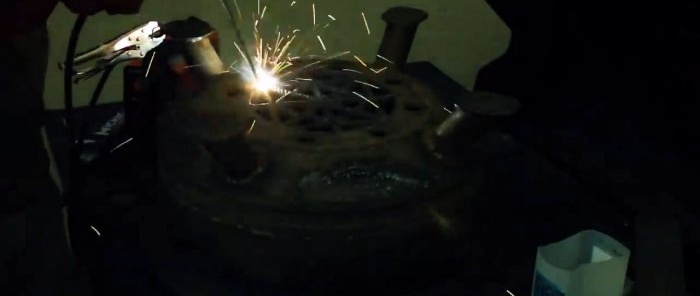Cara membuat lubang api dari rim roda lama