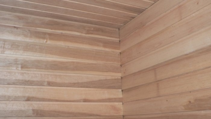 Mini sauna incorporada en una casa privada