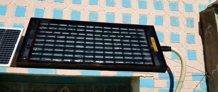 How to assemble a solar collector for heating from aluminum cans