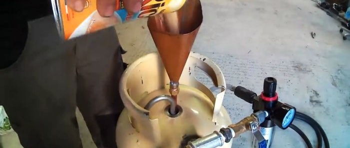 كيفية صنع آلة تفجير الرمل من أسطوانة غاز صغيرة