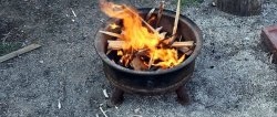Kaip padaryti ugnies duobę iš seno rato ratlankio