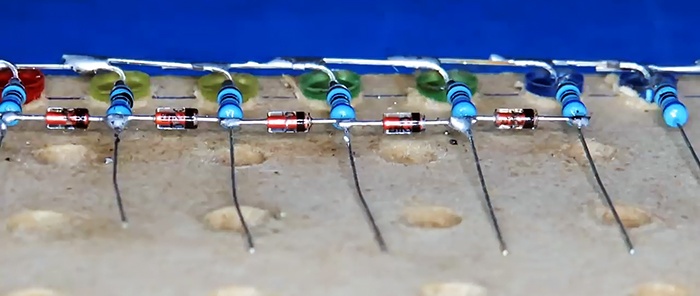 Level indicator na walang transistors, walang microcircuits at walang board