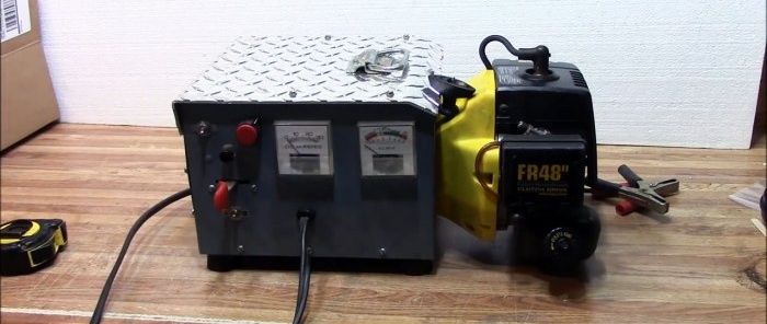 Laddare-generator från trimmermotor