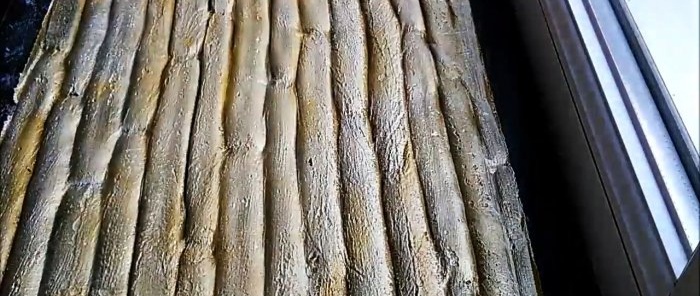 Jak vyrobit texturovaný váleček napodobující bambus pomocí tmelu