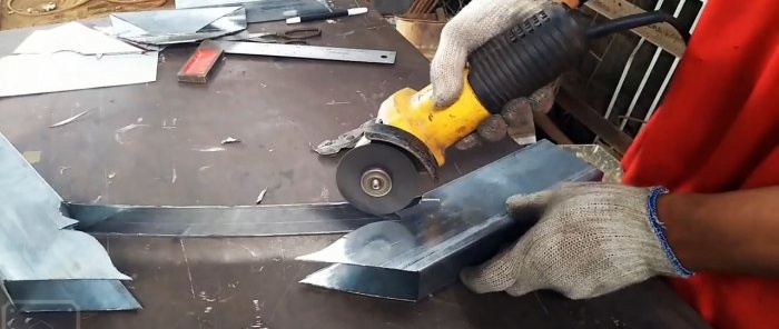 Hoe een profielpijp in een rechte hoek te buigen in de stijl van houtsnijwerk