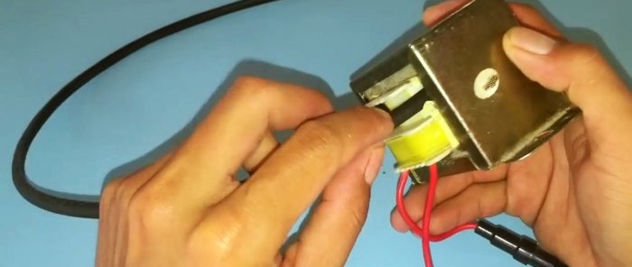 DIY soldering iron na may instant heating mula sa isang transpormer