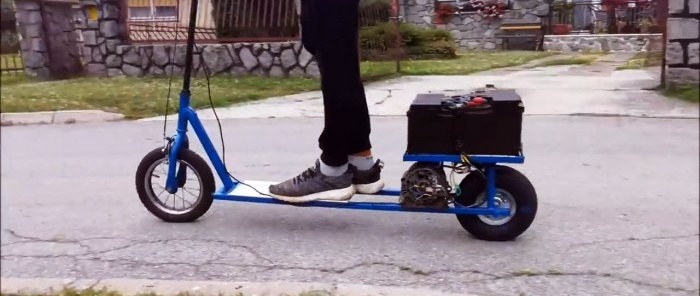Како направити електрични скутер који покреће аутомобилски генератор