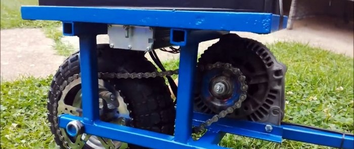Bir araba jeneratörü tarafından çalıştırılan bir elektrikli scooter nasıl yapılır