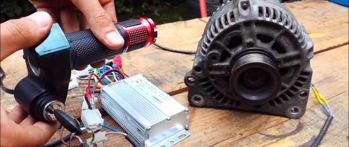 Πώς να φτιάξετε ένα ηλεκτρικό σκούτερ που οδηγείται από μια γεννήτρια αυτοκινήτου