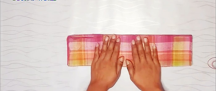 Wie man in 1 Minute ein Stirnband aus einem Taschentuch macht, ohne zu nähen