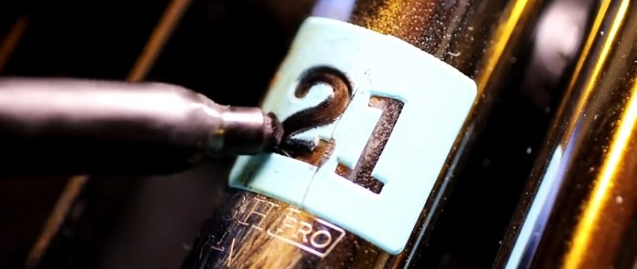 A simple way to mark a tool by etching