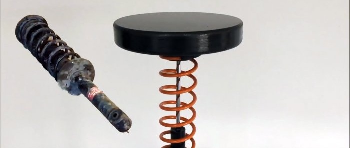 How to make a stool from an old shock absorber