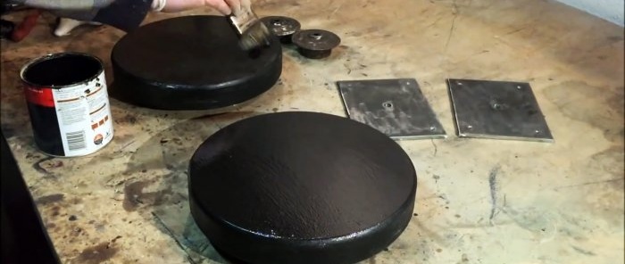 How to make a stool from an old shock absorber