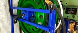 Hose reel from car disc and hub