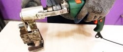 Szybkie nożyce do metalu napędzane wiertarką elektryczną