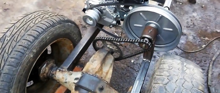 Homemade gasoline car with amazing and simple controls