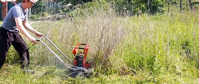 Hur man gör en kraftfull gräsklippare av en gammal motorsåg