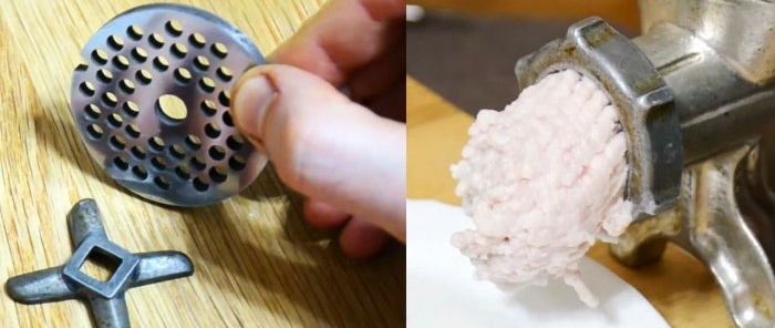 Hvordan restaurere og slipe kjøttkvernkniver uten spesialverktøy
