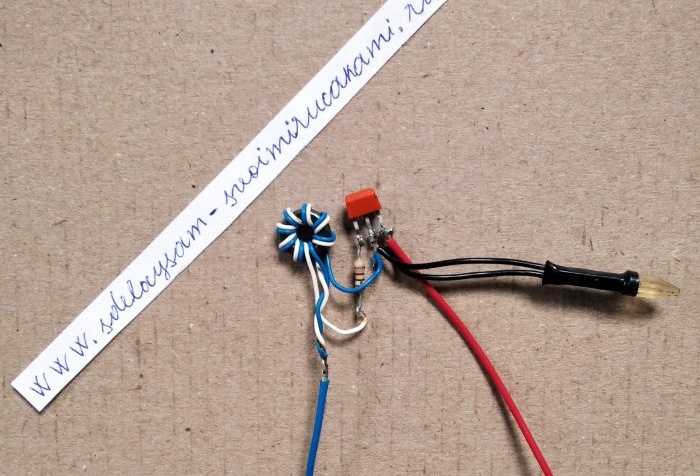 En konverter, der vil lave et LED-lys fra ét batteri