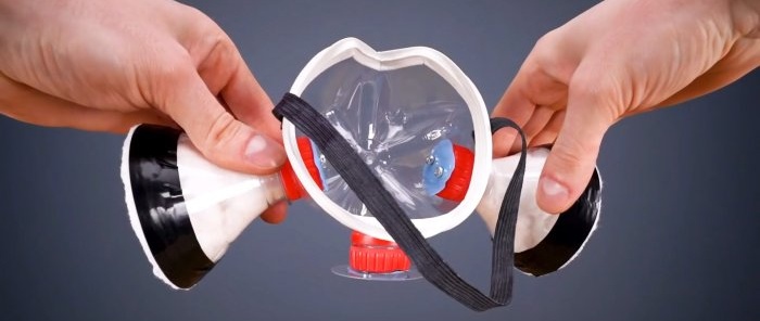 Hoe maak je een gasmasker van plastic flessen