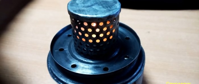 How to make a mini tourist heater from an oil filter