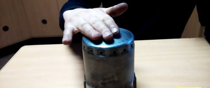 Cómo hacer un mini calentador turístico con un filtro de aceite.