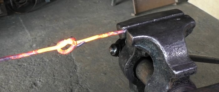 Како везати челичну шипку у чвор