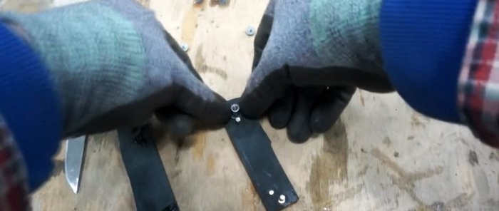 Jak zrobić składany scyzoryk z połamanych nożyczek
