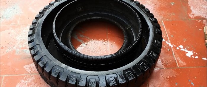 Jak vyrobit třípatrovou zahradní fontánu ze starých pneumatik