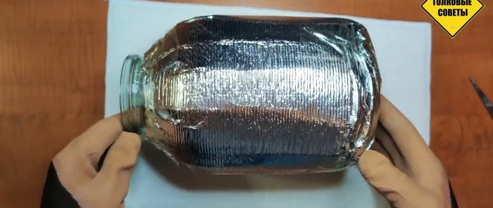 Hoe maak je snel een grote thermoskan uit een pot van drie liter