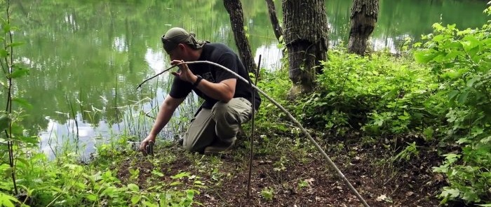 How to make an automatic fishing rod