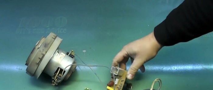 Sådan laver du en strømregulator til et elværktøj fra en gammel støvsuger