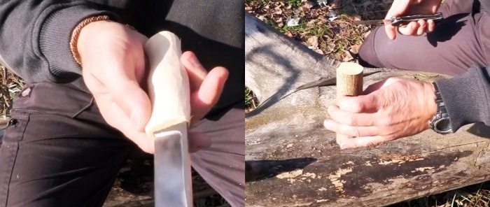 Najprostszy montaż rękojeści noża bez kleju