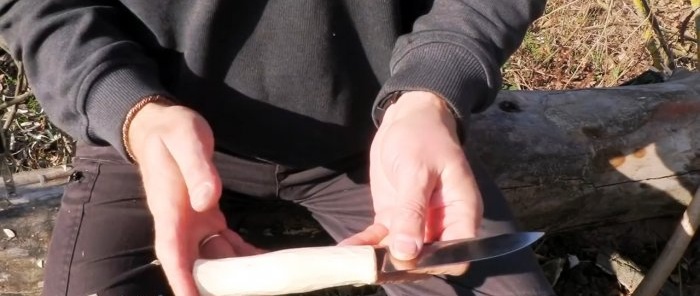 Najjednoduchšia montáž rukoväte noža bez lepidla