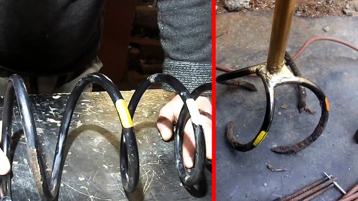 How to make a hand cultivator from a car spring