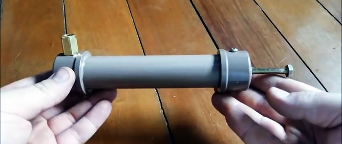 Cara membuat silinder pneumatik dari paip PVC
