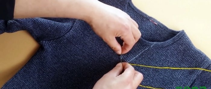 Cum să îngustezi decolteul unui pulover sau un tricou cu propriile mâini