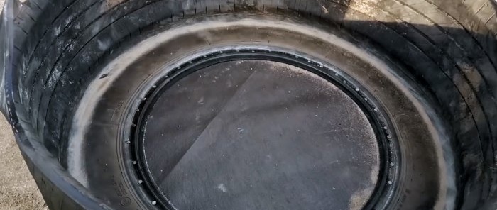 Wie man aus einem alten Reifen einen Wassertank macht