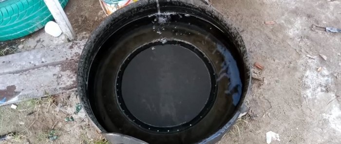 How to make a water tank from an old tire