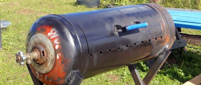 How to make a grill from a gas cylinder in just 2 hours