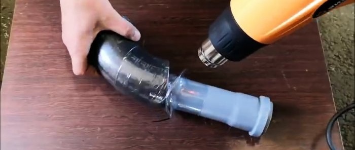 Chúng tôi kết nối 2 ống có đường kính khác nhau bằng chai PET